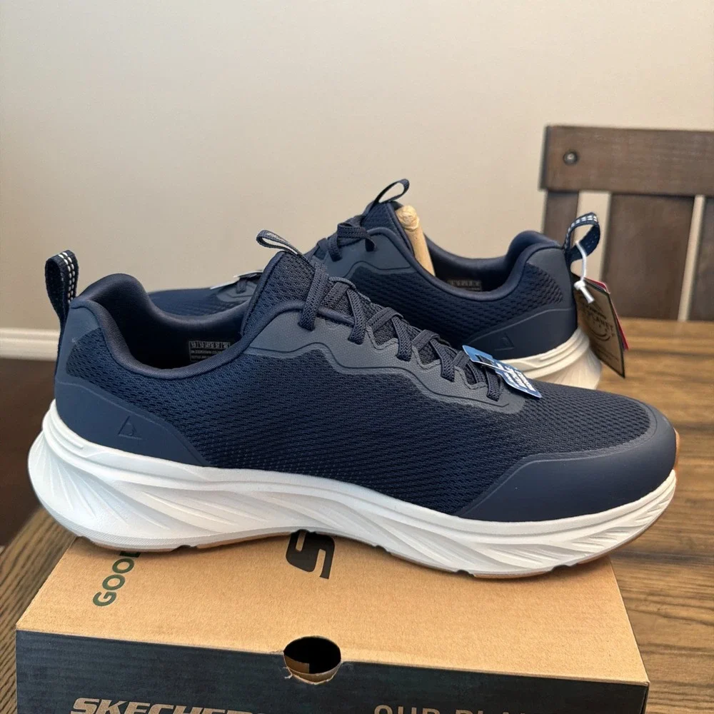 Men's Sketchers Navy Blue Size 13 Extra Wide Style: Rekze …X1